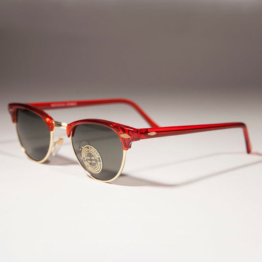 Colorful Brow Line Half Frame Women's Vintage Sunglass - Hedy