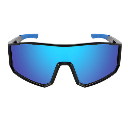 SPORTS SHIELD UNISEX COLOR MIRROR SUNGLASSES 55714TT-REV