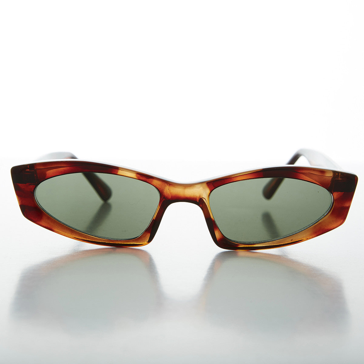 Hipster Cool Thin Crazy Cat Eye Sunglass - Cortney