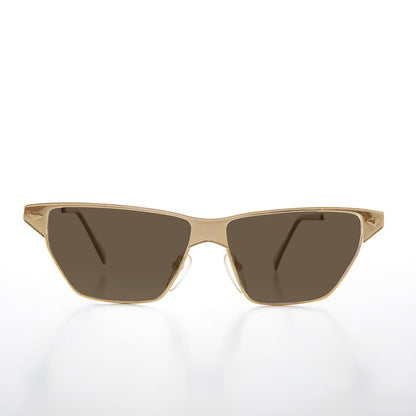 Gold Triangular Frame Vintage Sunglass - Franca