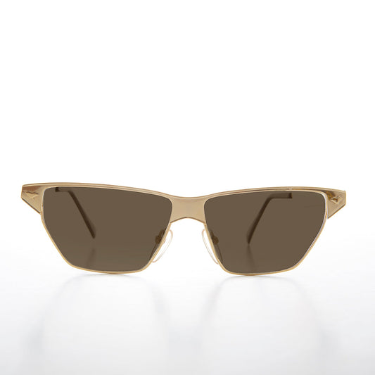 Gold Triangular Frame Vintage Sunglass - Franca