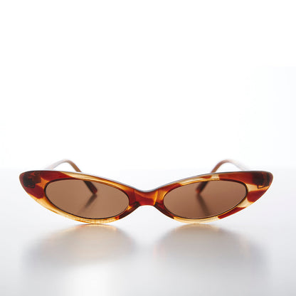 Skinny Punk Rock Cat Eye Sunglass - Slim