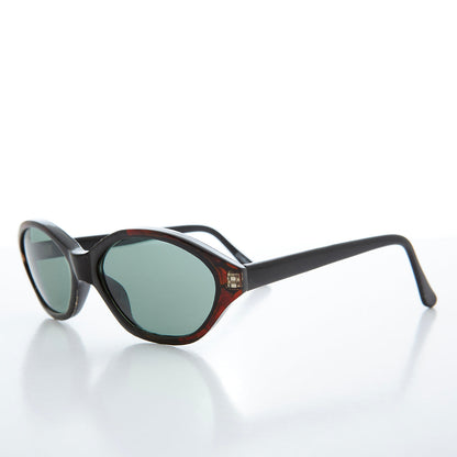Slim Black Cat Eye Vintage Sunglasses - Zelda